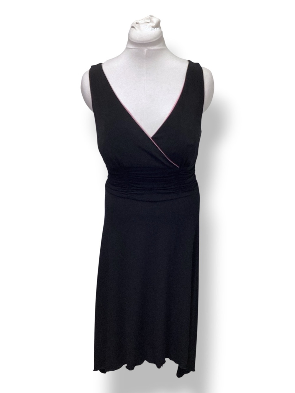 AGB Dress Women’s Ruched Waist Asymmetric Hem Cocktail Dress Black/Mauve 10